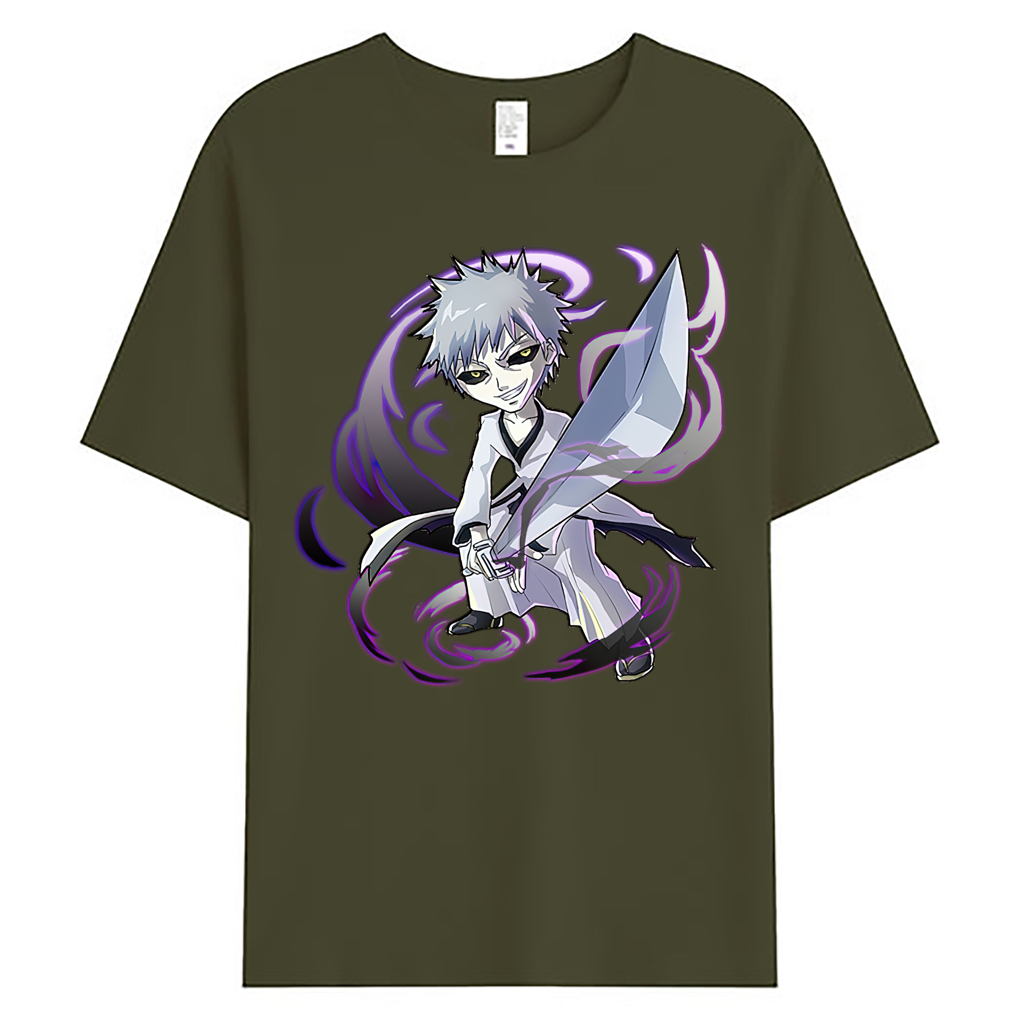 （画像用） ブリーチ 黒崎一護（くろさき いちご）BLEACH Kurosaki Ichigo 綿100％ メンズ半袖Tシャツ｜肌触りやわらか＆通気性